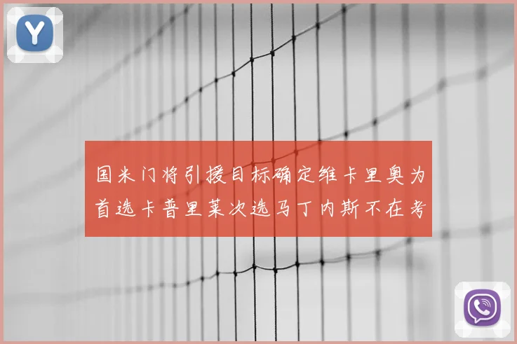 国米门将引援目标确定维卡里奥为首选卡普里莱次选马丁内斯不在考虑之中