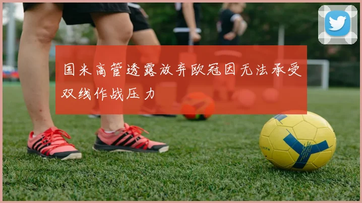 国米高管透露放弃欧冠因无法承受双线作战压力