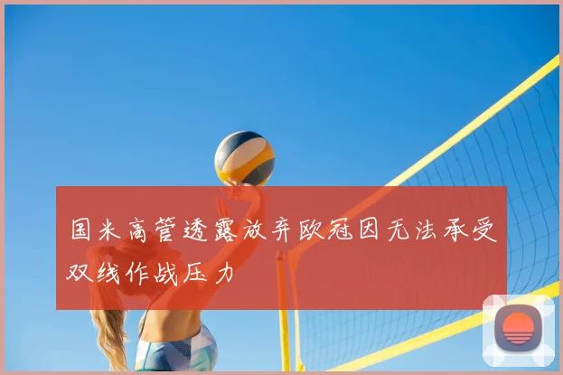 国米高管透露放弃欧冠因无法承受双线作战压力