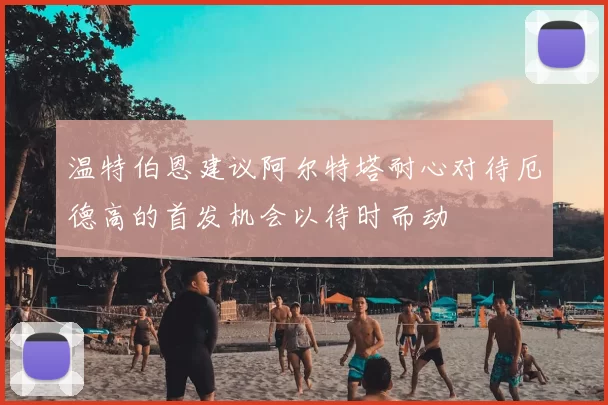 温特伯恩建议阿尔特塔耐心对待厄德高的首发机会以待时而动
